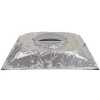 HaVACo HT-2x2-SPL10-IB 2'x2' Plastic 3 Cone Supply Lay-In 10" Boot with Insulated Back, side View