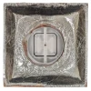 HaVACo HT-2x2-SPL12-IB 2'x2' Plastic 3 Cone Supply Lay-In 12" Boot with Insulated Back, back view with insulation