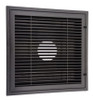 HaVACo HT-2x2-RTN-BK 2x2 Louver Lay-In Return Filter Grille Bulls-Eye Black Plastic Front View