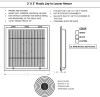 HaVACo HT-2x2-RTN-BK 2x2 Louver Lay-In Return Filter Grille Bulls-Eye Black Plastic Technical Document