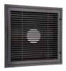 HaVACo HT-2x2-RTN-BK 2x2 Louver Lay-In Return Filter Grille Bulls-Eye Black Plastic Front View