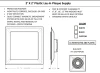 HaVACo HT-2x2-PSPLBE-BK-IB 2'x2' Plastic Plaque Supply Lay-In with R-6 Insulated Back, technical document