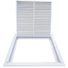 AirGuide RF-2FS 16x16 Return Air Filter Grille WHITE Screw Holes IN NECK of Unit NO Holes in Face filter view