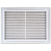 AirGuide RF-2FS 20x14 Return Air Filter Grille WHITE Screw Holes IN NECK NO Screw Holes in Face! back View