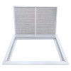 AirGuide RF-2FS 20x14 Return Air Filter Grille WHITE Screw Holes IN NECK NO Screw Holes in Face! filter View