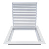 AirGuide RF-2FS 12x12 Return Air Filter Grille WHITE Screw Holes IN NECK of Unit NO Screw Holes in Face! filter hinge view