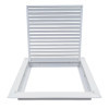 AirGuide RF-2FS 12x12 Return Air Filter Grille WHITE Screw Holes IN NECK of Unit NO Screw Holes in Face! filter hinge view