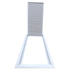 AirGuide RF-2FS 12x24 Return Air Filter Grille WHITE Screw Holes IN NECK of Unit NO Screw Holes in Face!  filter open view