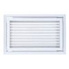 AirGuide RF-2FS 14x08 Return Air Filter Grille WHITE Screw Holes IN NECK of Unit NO Screw Holes in Face! Front View