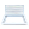 AirGuide RF-2FS 14x08 Return Air Filter Grille WHITE Screw Holes IN NECK of Unit NO Screw Holes in Face! Filter View
