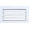 AirGuide RF-2FS 12x06 Return Air Filter Grille WHITE Screw Holes IN NECK of Unit NO Screw Holes in Face! Front View
