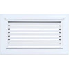 AirGuide RF-2FS 12x06 Return Air Filter Grille WHITE Screw Holes IN NECK of Unit NO Screw Holes in Face! Front View