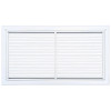 AirGuide RF-2FS 24x12 Return Air Filter Grille White Screw Holes in Neck of Unit NO Screw Holes in Face Front View