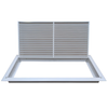 AirGuide RF-2FS 24x12 Return Air Filter Grille White Screw Holes in Neck of Unit NO Screw Holes in Face filter View