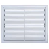 AirGuide RF-2FS 25x20 Return Air Filter Grille WHITE Screw Holes IN NECK of Unit NO Screw Holes in Face Front View