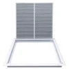 AirGuide RF-2FS 20x20 Return Air Filter Grille WHITE W/Screw Holes in Face filter open View