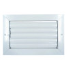 AirGuide Manufacturing, LLC CBHML-1ME 10x06 1-Way Curved Blade Ceiling Register WHITE Front View