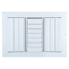 AirGuide Manufacturing CBML-3ME 12x08 3-Way Curved Blade Register WHITE Front