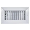 AirGuide Manufacturing, LLC AirGuide VML-ME 08x04 Single Deflection Sidewall Register WHITE Front