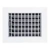 AirGuide VML-ME 08x06 Single Deflection Sidewall Register WHITE Front with damper open