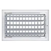 AirGuide VML-ME 10x06 Single Deflection Sidewall Register WHITE rear View