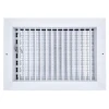 AirGuide VML-ME 12x08 Single Deflection Sidewall Register WHITE Front View