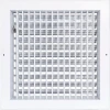 AirGuide VML-ME 12x12 Single Deflection Sidewall Register WHITE Front View with damper open