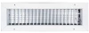 AirGuide VML-ME 16x04 Single Deflection Sidewall Register WHITE Front View