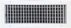 AirGuide VML-ME 20x06 Single Deflection Sidewall Register WHITE Front View with damper open