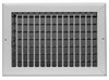 AirGuide VML-ME 20x08 Single Deflection Sidewall Register WHITE