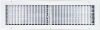 AirGuide VML-ME 24x06 Single Deflection Sidewall Register WHITE Front View