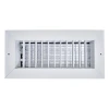 AirGuide VML-ME 10x04 Single Deflection Sidewall Register WHITE Front View