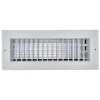 AirGuide VML-ME 12x04 Single Deflection Sidewall Register WHITE Front View