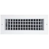 AirGuide VML-ME 12x04 Single Deflection Sidewall Register WHITE Front View with damper open