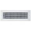 AirGuide VML-ME 14x04 Single Deflection Sidewall Register WHITE Front view with damper open