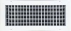 AirGuide VML-ME 16x06 Single Deflection Sidewall Register WHITE Front View with damper open