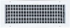 AirGuide VML-ME 18x06 Single Deflection Sidewall Register WHITE Front View with open damper