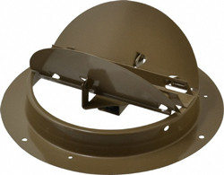AirMate 800-D 06" Ceiling Diffuser Butterfly Damper Brown 1800006 alt front view with more accurate color