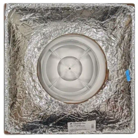 AirMate 1300-INS 24x24 10" Collar T-Bar 3 Cone Face Diffuser WHITE R6 03970010CWR back view