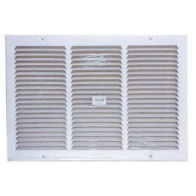 Truaire 18x12 170 Stamped Face Return Air Grille White Front