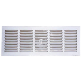 Truaire 24x08 170 Stamped Face Return Air Grille White Front