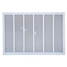 Truaire 30x20 170 Stamped Face Return Air Grille White Front View