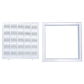 Truaire 20x20 190RF Stamped / Removable Face Return Air Filter Grille filter door open View