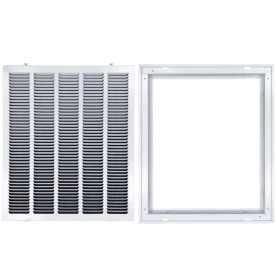 Truaire 20x24 190RF Stamped / Removable Face Return Air Filter Grille filter view
