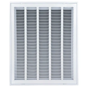 Truaire 20x25 190RF Stamped / Removable Face Return Air Filter Grille Front View