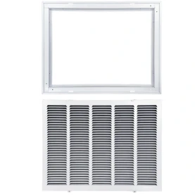 Truaire 24x18 190RF Stamped / Removable Face Return Air Filter Grille filter door open view