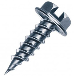 Zip-In Screw 8x1/2 1000/TUB Hex Washer SlotTED Head HW8x1/2ZT