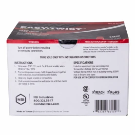 NSi Industries Easy Twist RED 100/bx 22-10 AWG Standard WC-R-C