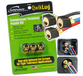 Mainstream Engineering QWIK-LUG Terminal Repair Kit 10 AWG / 2' LeadS W/NUT UP To 5 Ton QT2810 3/PK