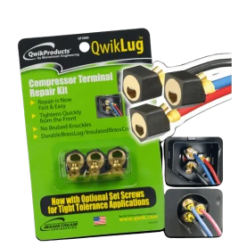 Mainstream Engineering QWIK-LUG Terminal Repair Kit 10 AWG / 2' LeadS W/NUT UP To 5 Ton QT2810 3/PK